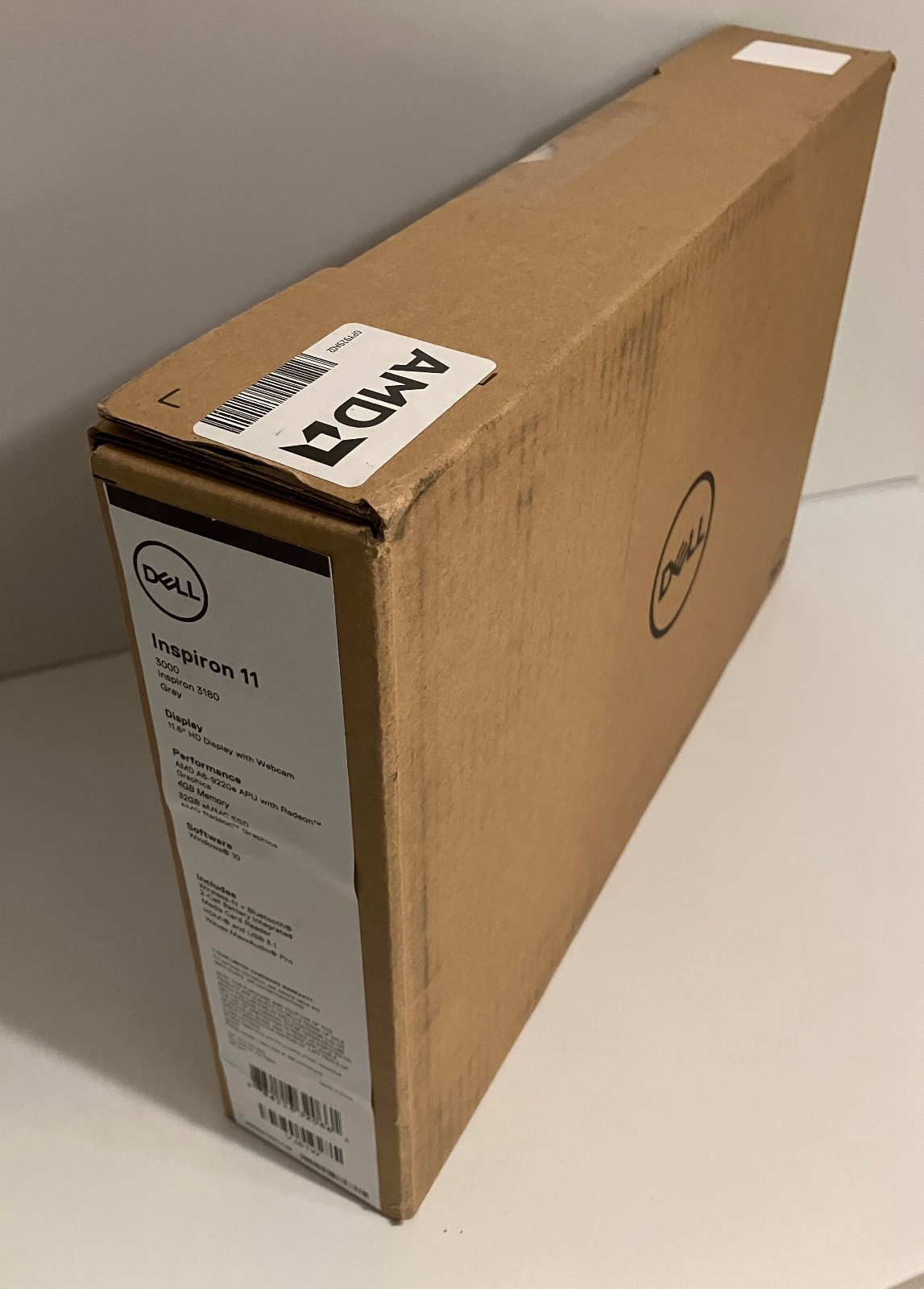 DELL Inspiron 11 3180 11.6″ Laptop Gray AMD A6-9220e/4GB RAM/32GB eMMCSSD/Win10