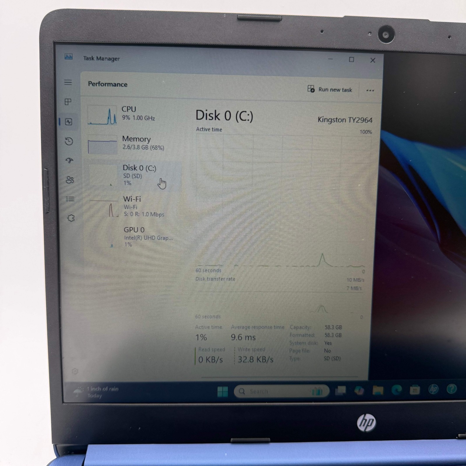 HP 14-cf2111wm Laptop 14-inch Intel Celeron 1.7GHz 4GB RAM 64GB Blue
