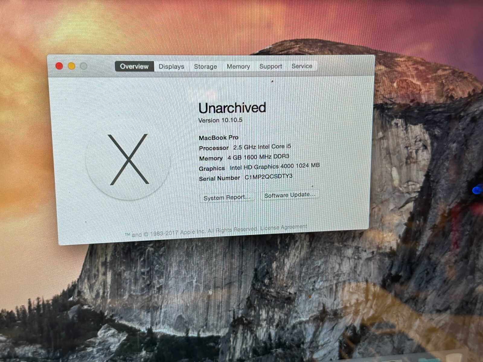 APPLE MACBOOK PRO (MD101LL/A) MID 2012 / 500GB HDD / 4GB RAM – CORE I5 FOR PARTS