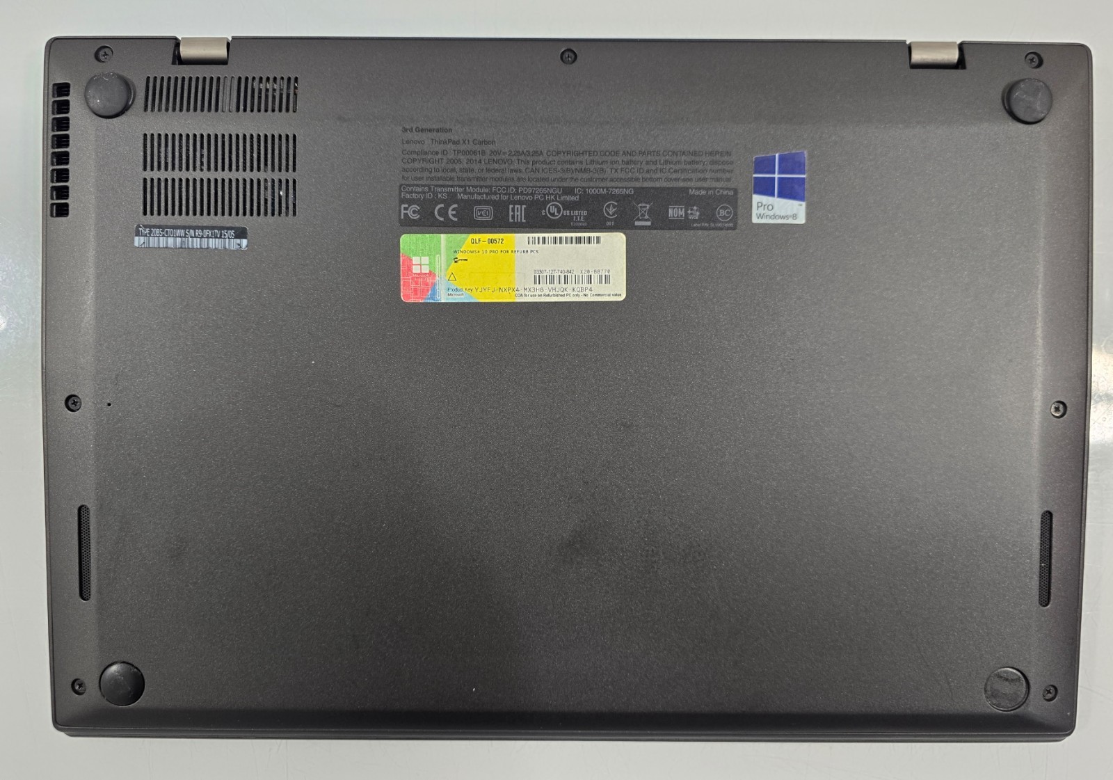 Lenovo ThinkPad X1 Carbon 3rd Gen 14″ i7-5600U 2.6GHz 8GB RAM 256GB SSD Grade B