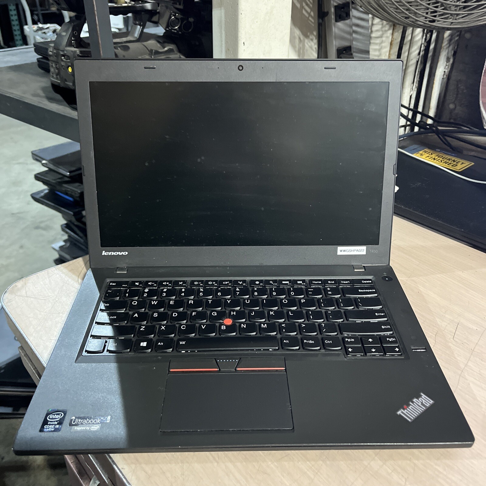 LENOVO THINKPAD T450 INTEL CORE I5-5300U 2.30GHZ 8GB RAM NO HD