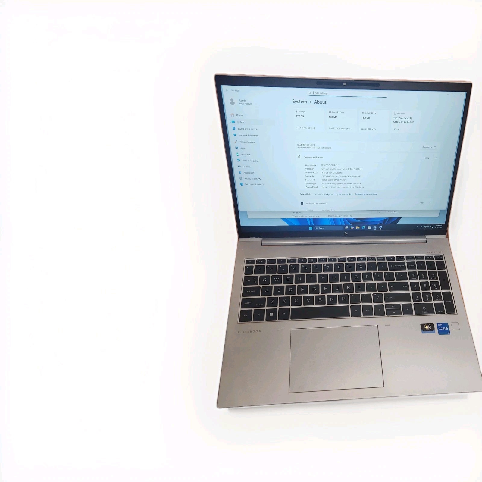 HP EliteBook 860 16 inch G9 Notebook PC 16 Core i5 16GB 512GB