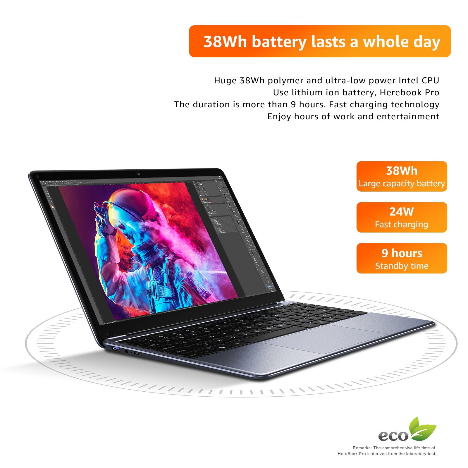 CHUWI Laptop 14.1” HD Intel Celeron N4000 8GB 256GB SSD Webcam Windows 11 H