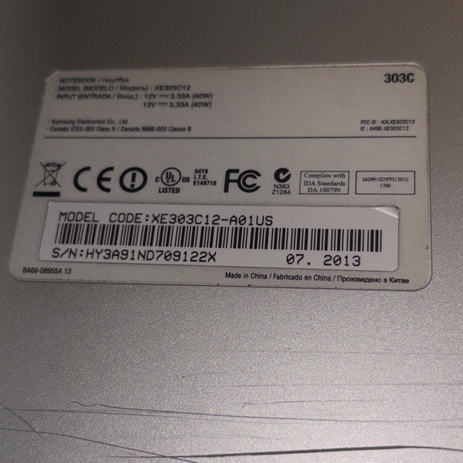 For Parts-Samsung Chromebook XE303C12 11.6″ 16GB, Samsung Exynos 5 Dual, 1.7GHz