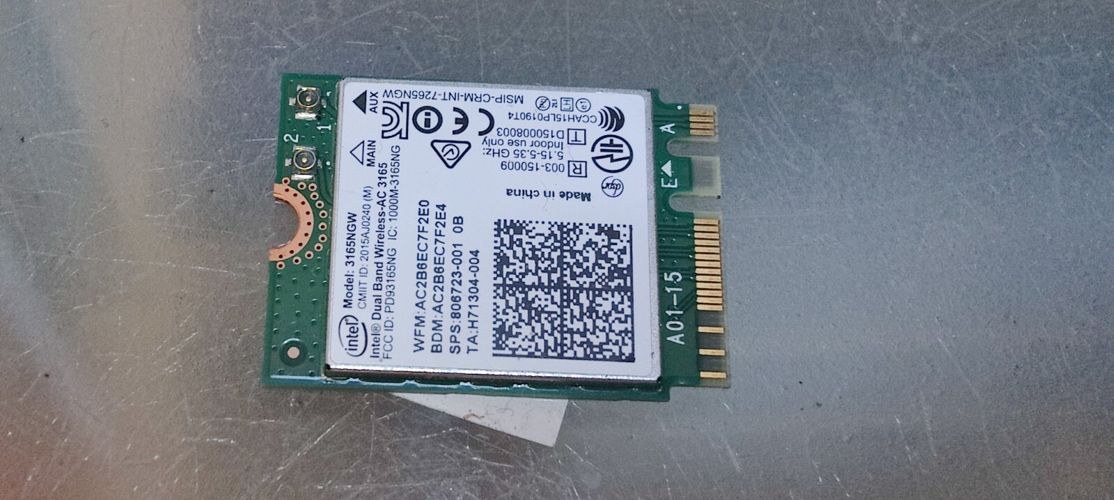 HP 15-AC 15-AF 250 G4 250 255 G5 15-BA DUAL BAND WIFI CARD COMBO 806723-005