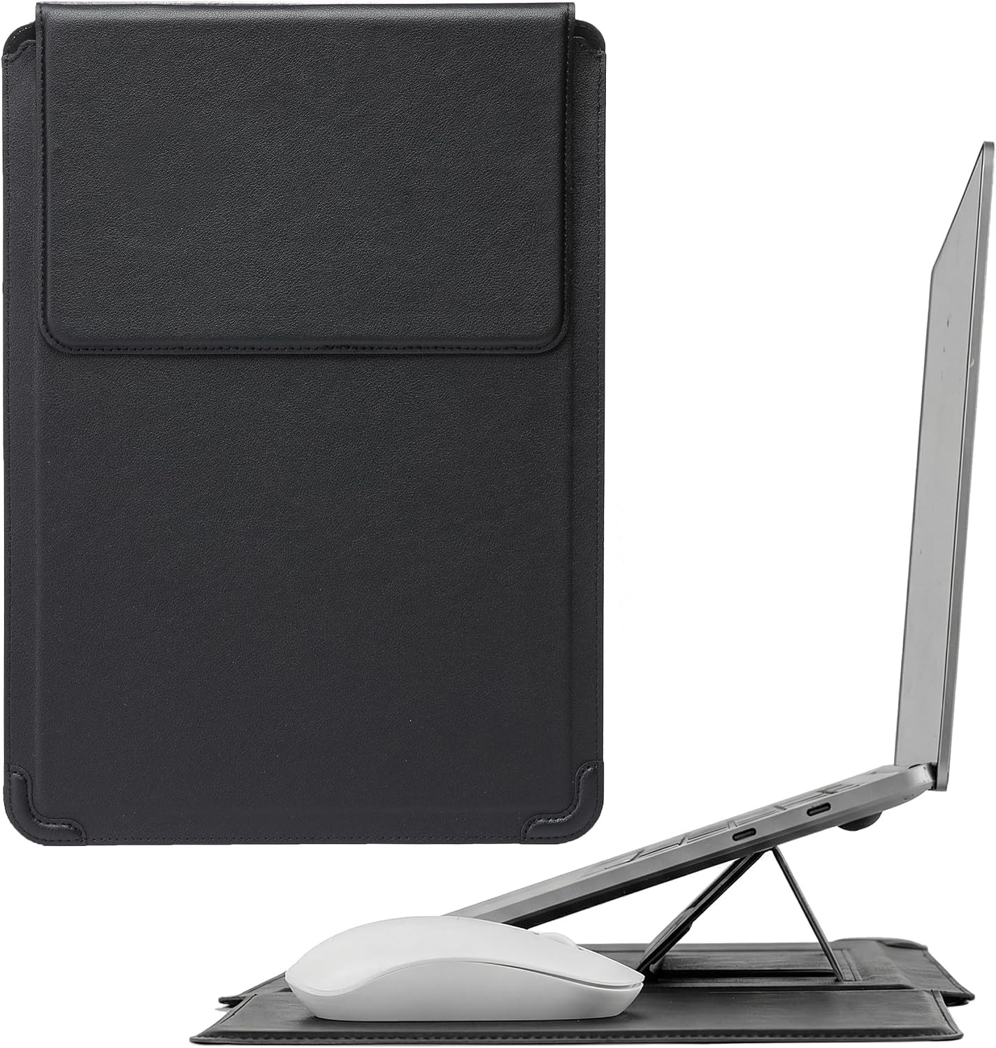 16-Inch Slim Soft Cover Laptop Sleeve Case with Stand for MacBook Pro/Air & More