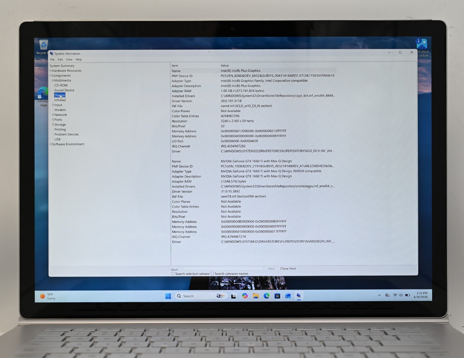 Microsoft Surface Book 3 i7-1065G7 1.3GHz 32GB RAM 1TB SSD Windows 11 Pro