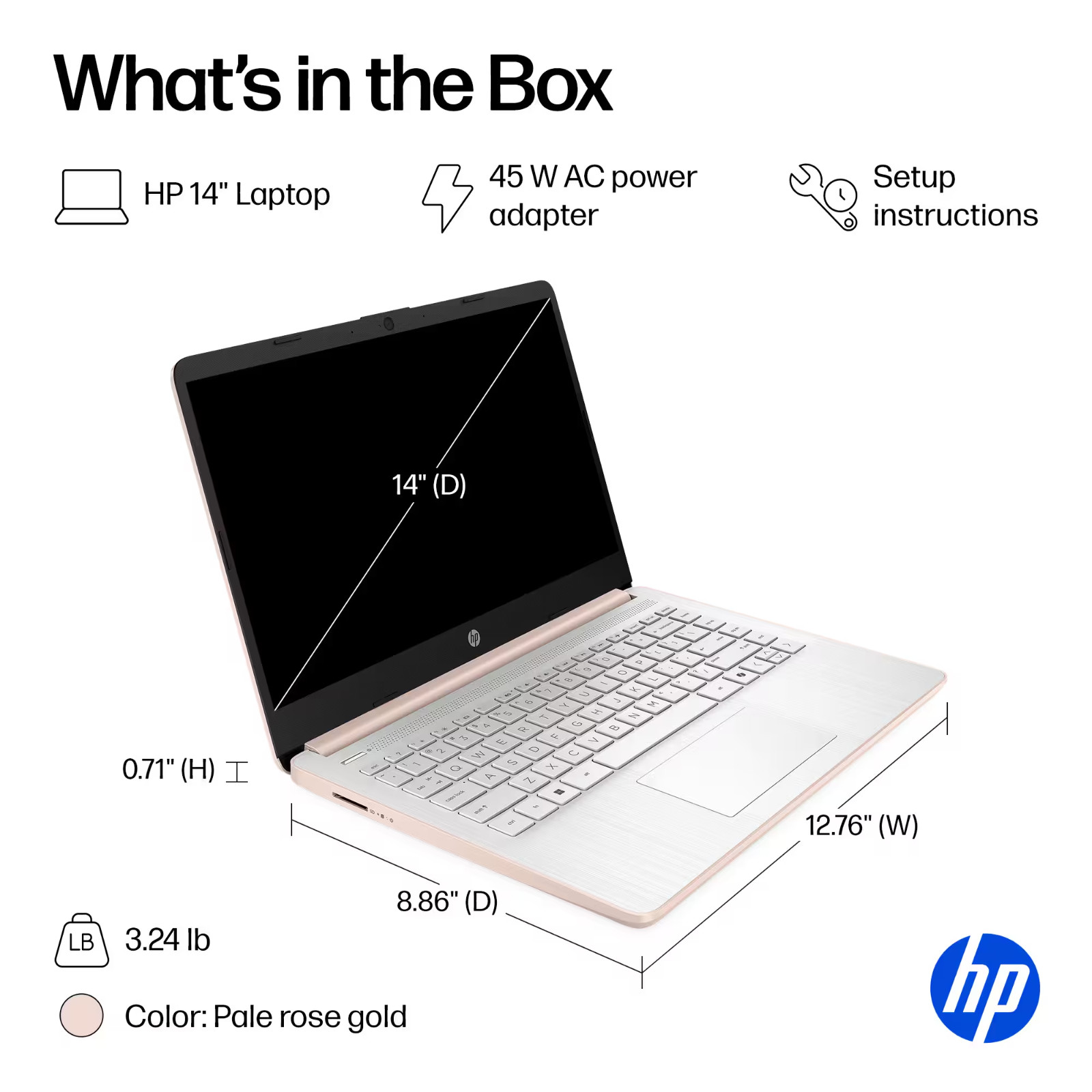 HP 14 Laptop Computer, Intel CPU, 8GB RAM & 692GB Storage, MS Office Win 11 Pro