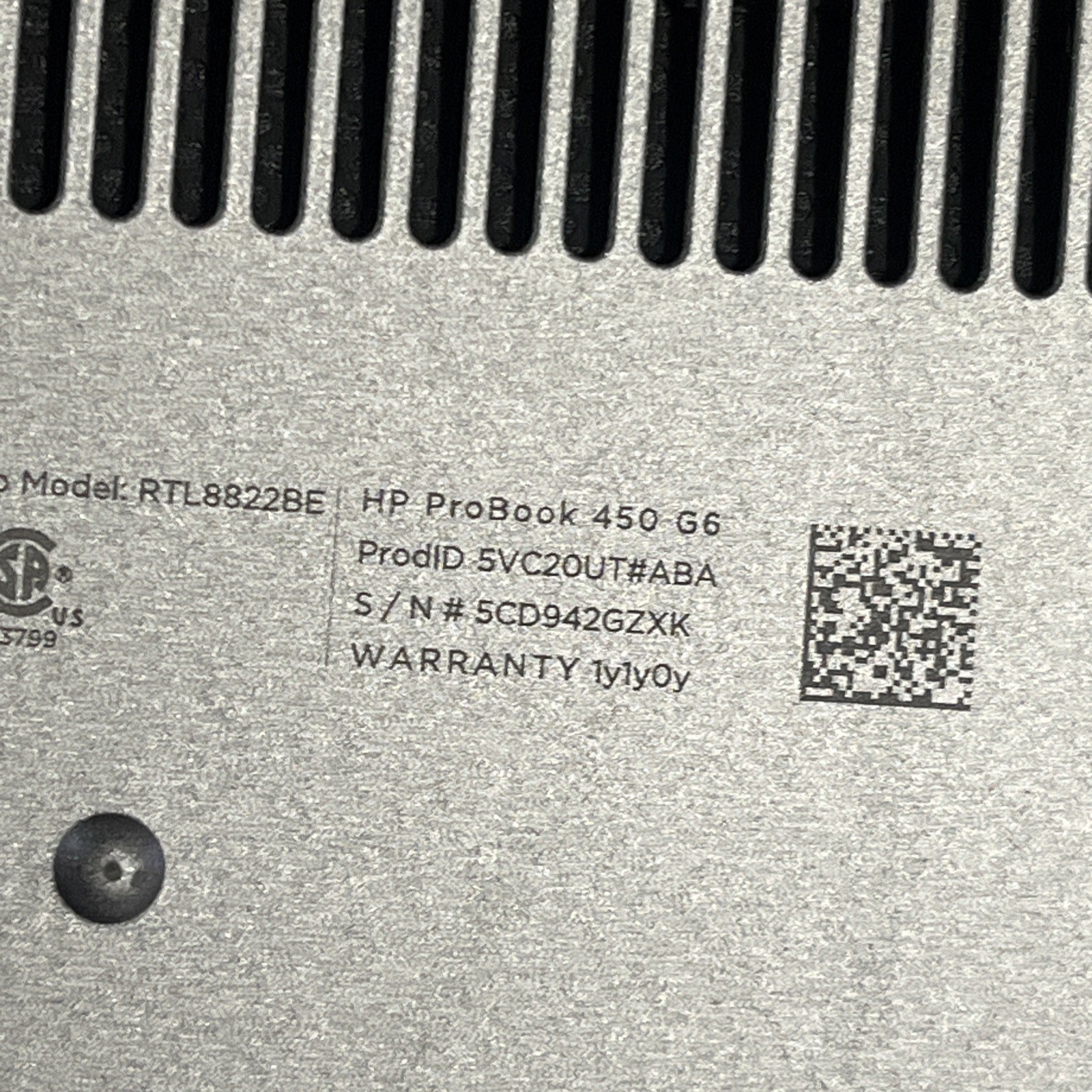 HP PROBOOK 450 G6 INTEL CORE I3 8TH GEN 4GB RAM NO HD