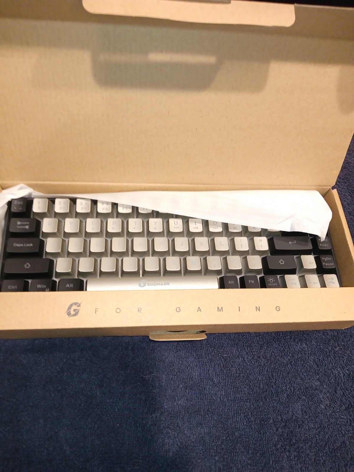 GEODMAER 65% Gaming Keyboard Wired Compact Mechanical Feel Open Box New