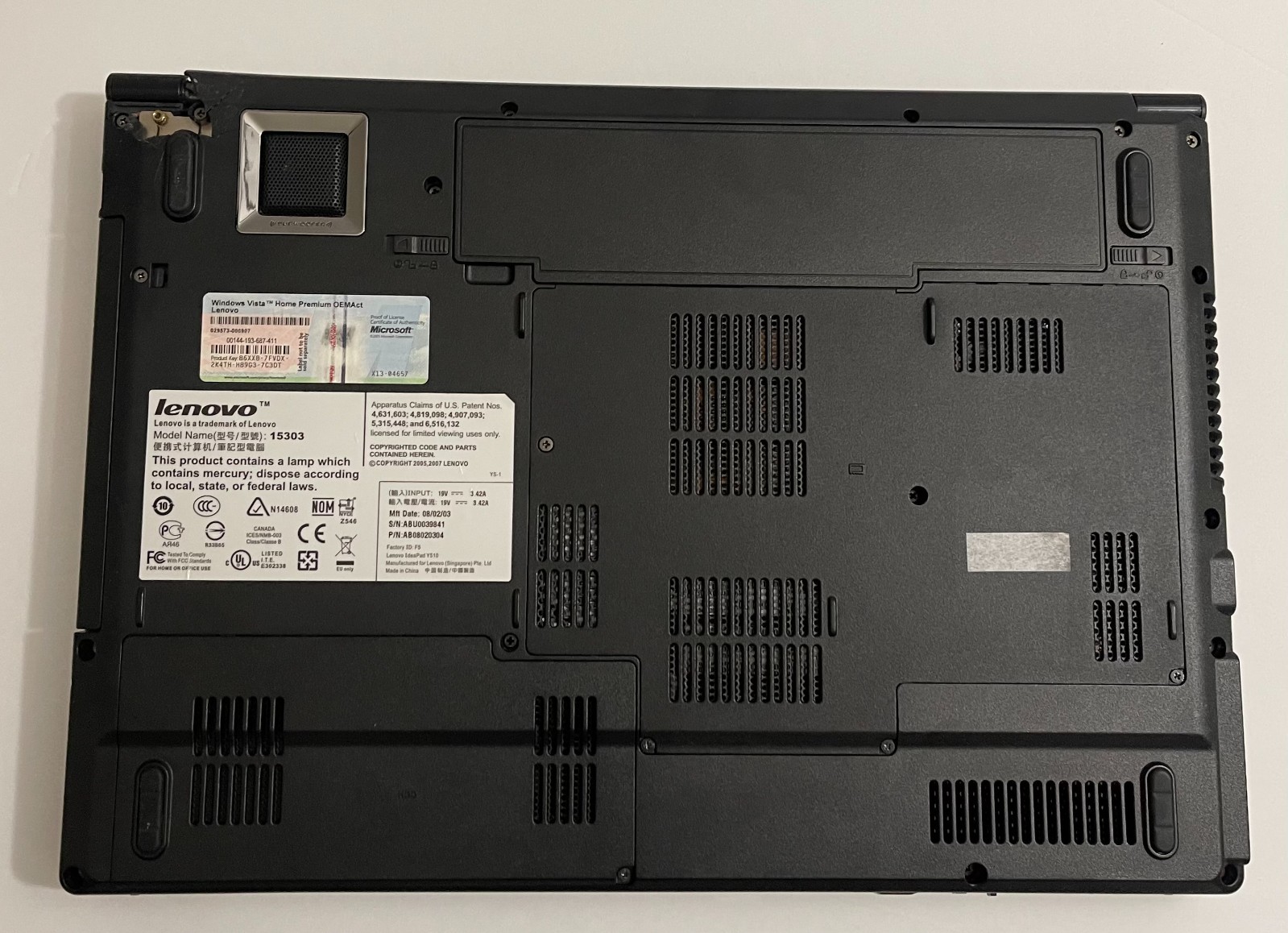 Lenovo Laptop IdeaPad Y510 (READ DESCRIPTION) Pentium T2390, 2GB RAM, 250GB HDD