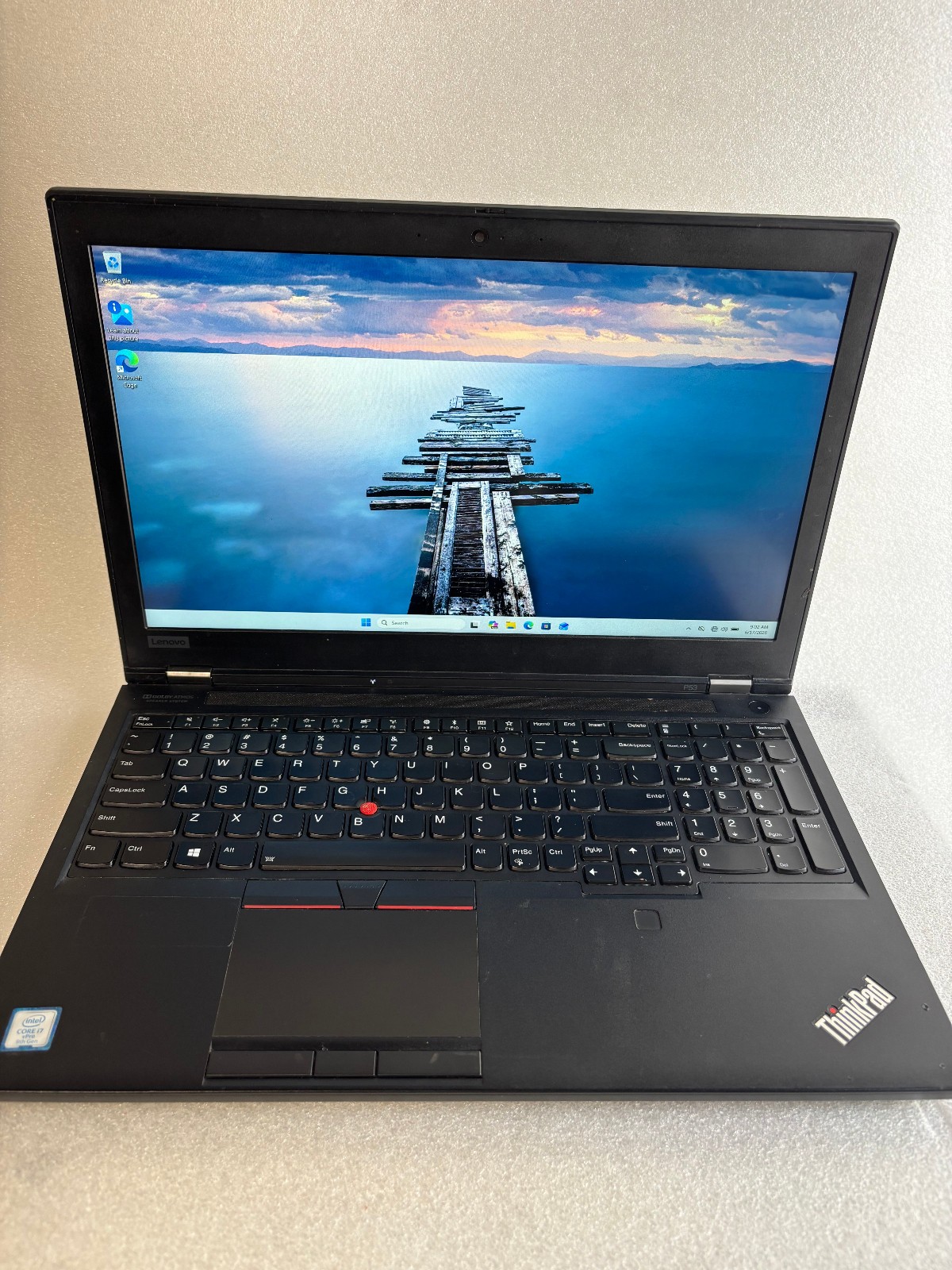 LENOVO THINKPAD P53 i7-9850H 2.60GHZ RAM 8GB SSD 1TB NVIDIA T1000 BLEUTOOTH