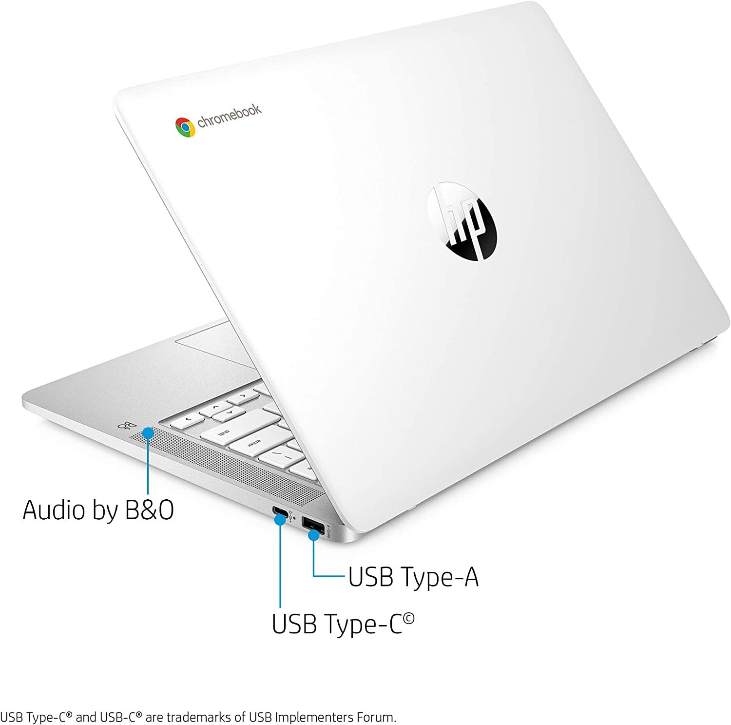 🔥NEW HP 14″ WLED HD Chromebook Celeron N4000/4G/32G 14a-na0020nr Ceramic White