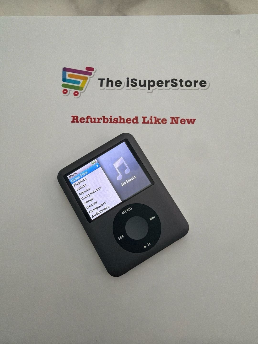 Apple iPod Nano 3rd Generation 8GB Black -Mint – New Battery – 1 YR Warranty