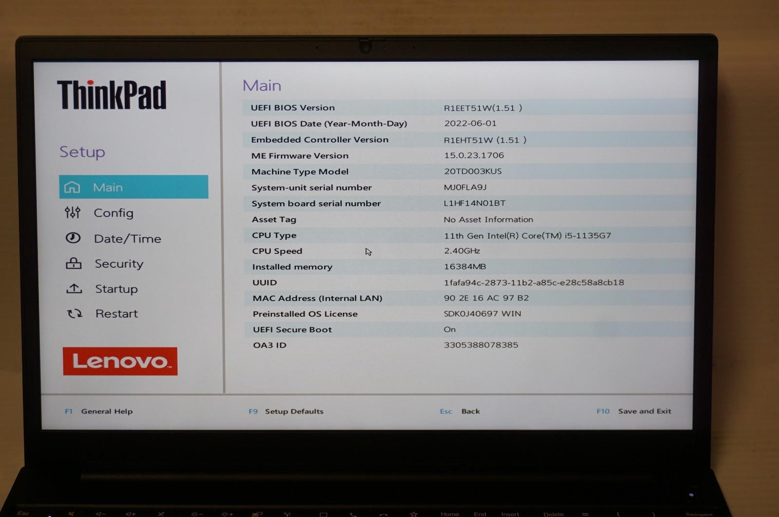 Lenovo ThinkPad E15 Gen 2 15.6″ (Intel Core i5-1135G7 2.4GHz 16GB RAM 256GB SSD)