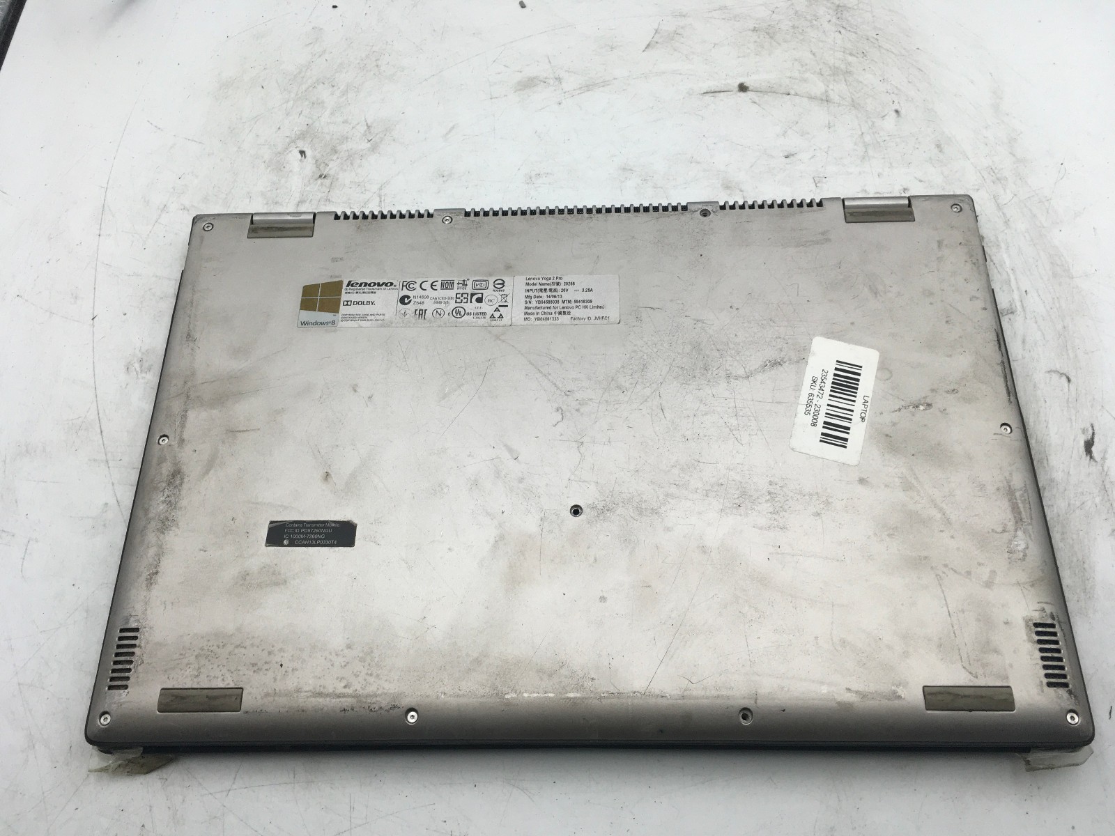 LENOVO YOGA 2 PRO 20266 – BOOTS TO BIOS – INTEL I7 4510U – 8GB RAM -READ DESC-BB