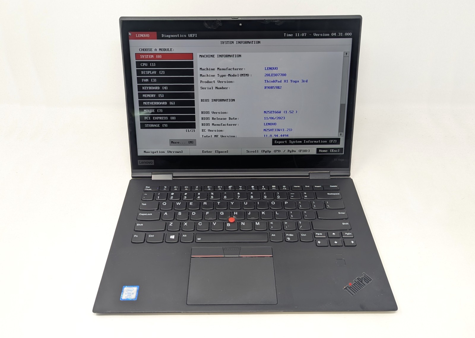 Lenovo ThinkPad X1 Yoga 3rd Gen-Intel i5-8350U 8GB LPDDR3 RAM 128GB SSD No OS/AC