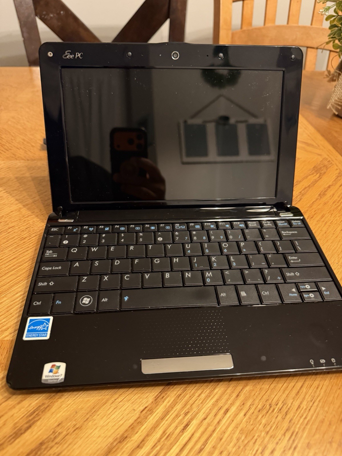 Asus EEE PC 1005HA Windows 7 10in Mini Black Laptop Intel Atom N280 220Gb HDD