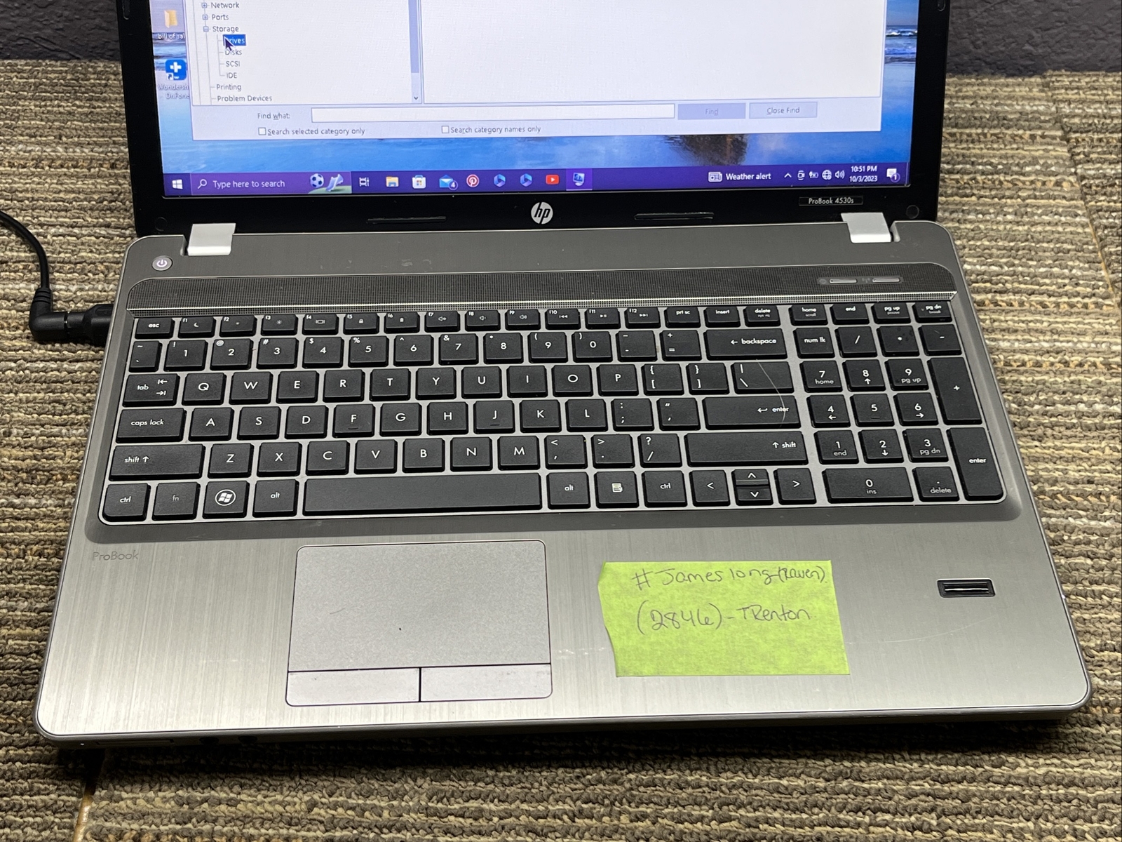 HP ProBook 4530s 15.6″ Laptop | i3-2350M 2.3GHz | 4GB | 1TB | Windows 10 3478