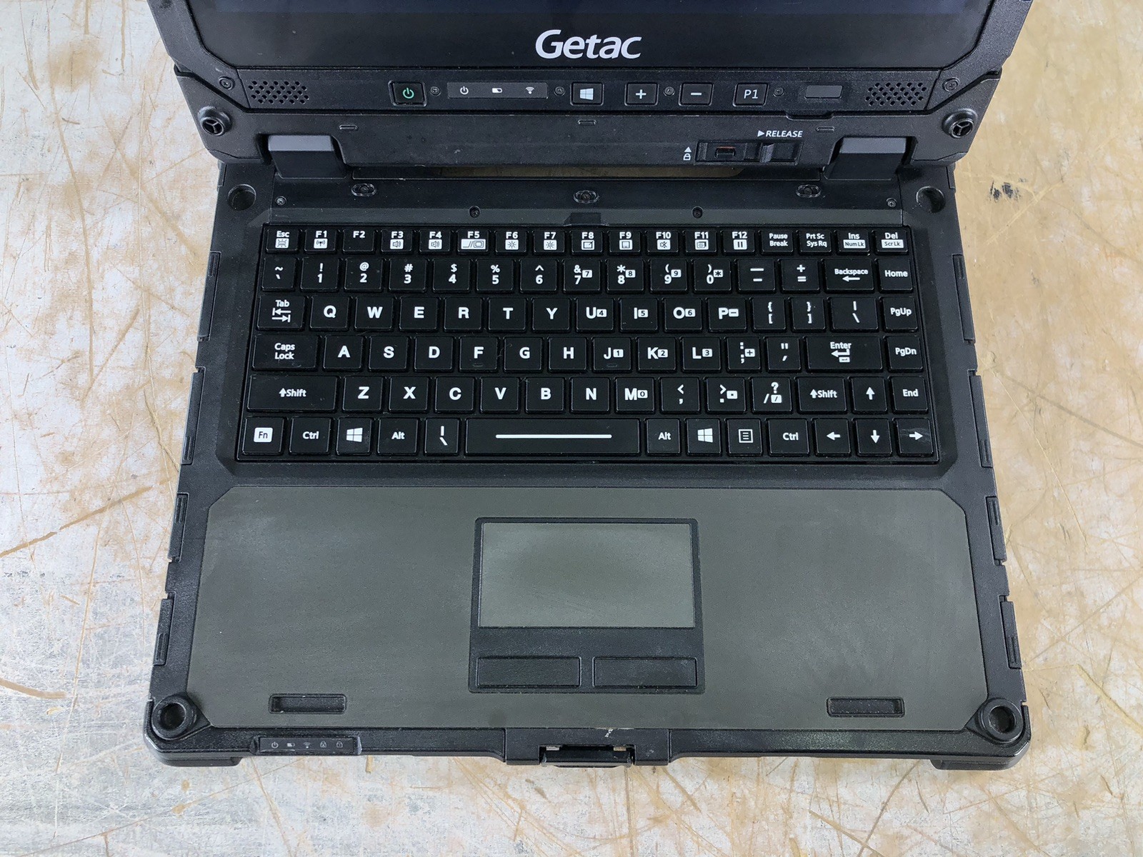 GETAC K120 i5-8250U @ 1.60GHz, 16GB RAM, NO HDD/OS