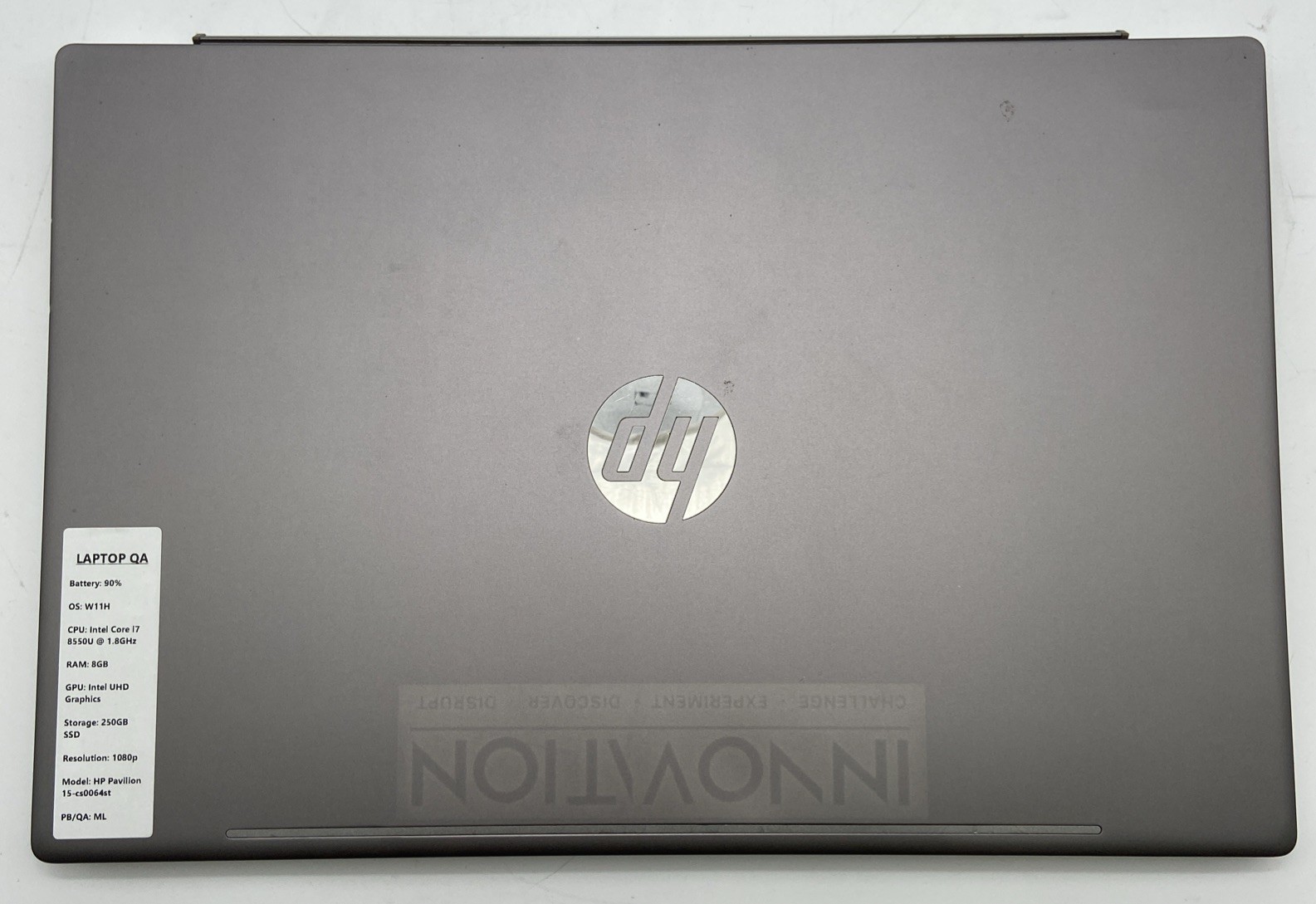 HP Pavilion Laptop 15-cs0064st Intel i7-8550U @ 1.8GHZ 8GB RAM 128GB NVMe W11H