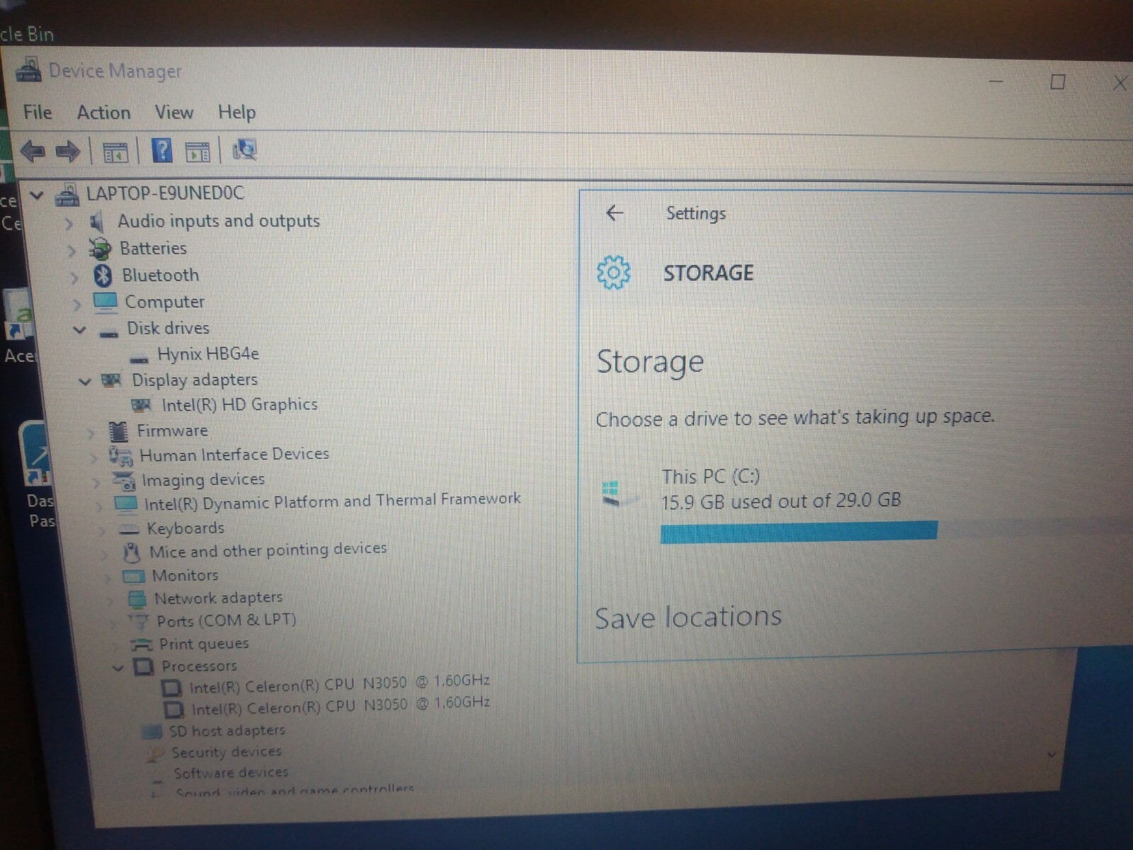 Acer Aspire N15V2 Laptop Intel Celeron N3050 1.60GHz 2GB RAM 32GB SSD BT Win10 H