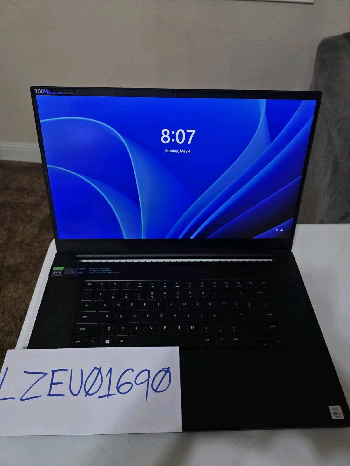 Razer blade 17 2070 with Max-QI7-10875H Processor8 Cores/ 16 Threads 5.1Ghz