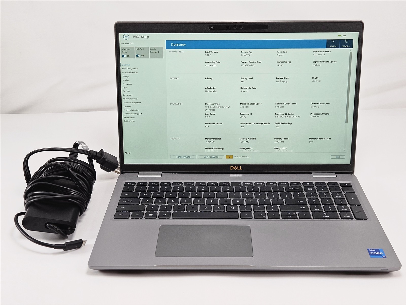 Dell 15.6″ Precision 3571 Intel Core i7-12800H 16GB RAM 512GB SSD FHD No OS
