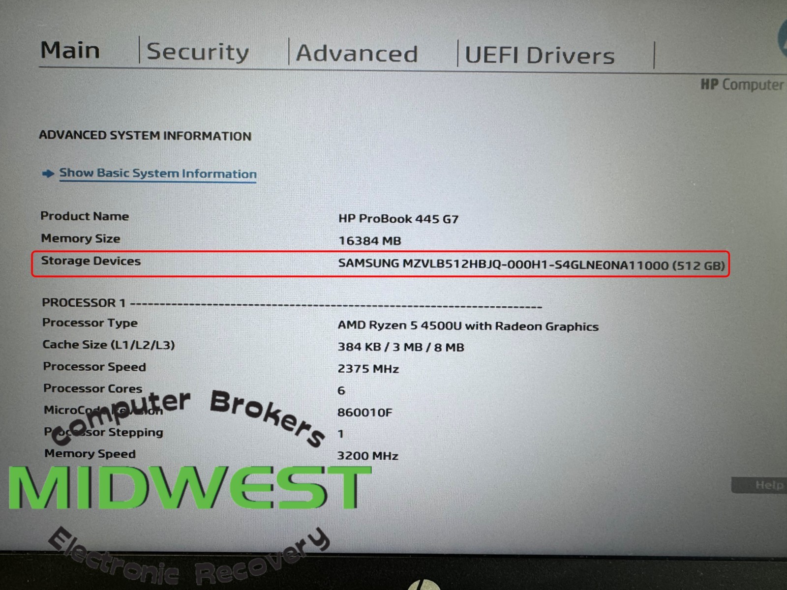 HP ProBook 445 G7 AMD Ryzen 5 4500U 2.3GHz 16GB 512GB SSD