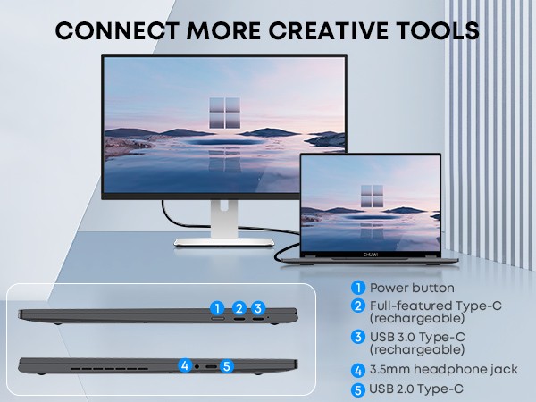 CHUWI FreeBook 13.5" Convertible Laptop – Intel N100, 12GB RAM, 512GB SSD