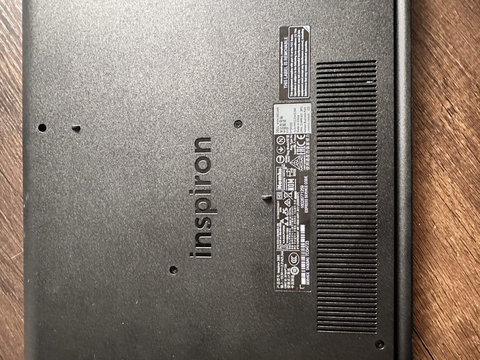 Dell Inspiron 3585 15.6 AMD Ryzen 3 2200U 2.5GHz 8GB Ram 256GB SSD Win 11 Home
