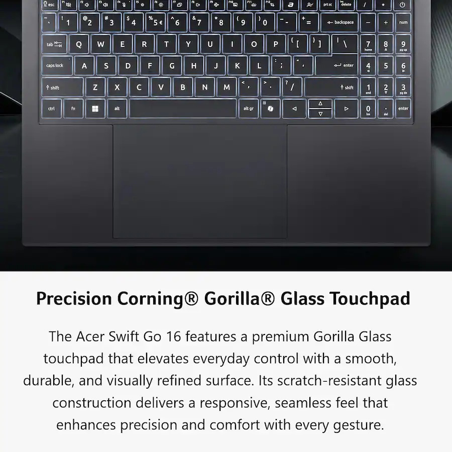 Acer Swift Go 16″ WUXGA Touchscreen Laptop AMD Ryzen AI 9 465 32GB RAM 2TB SSD