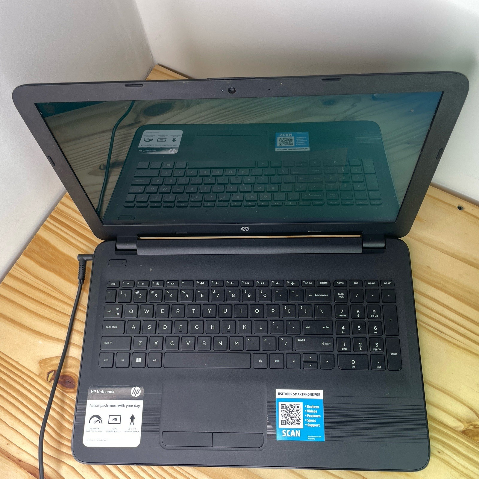 Hp Notebook 15ba057nr 15.6 Inch Laptop 4GB Ram 1TB 2.2GHz Windows 10 -Bad Batt