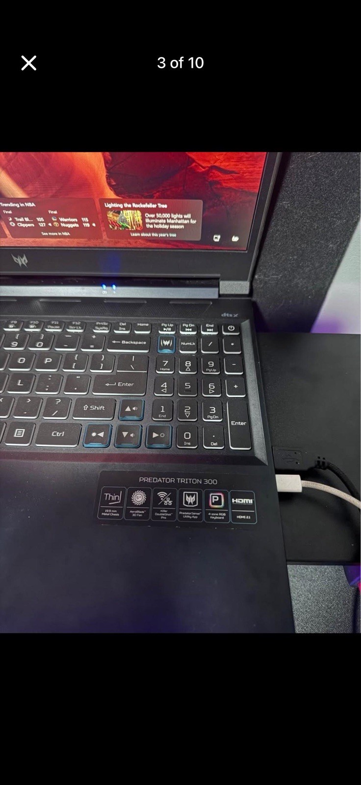 Acer Predator Triton 300 Gaming Laptop i7-11800H RTX 3070 16GB 477GB SSD Win11