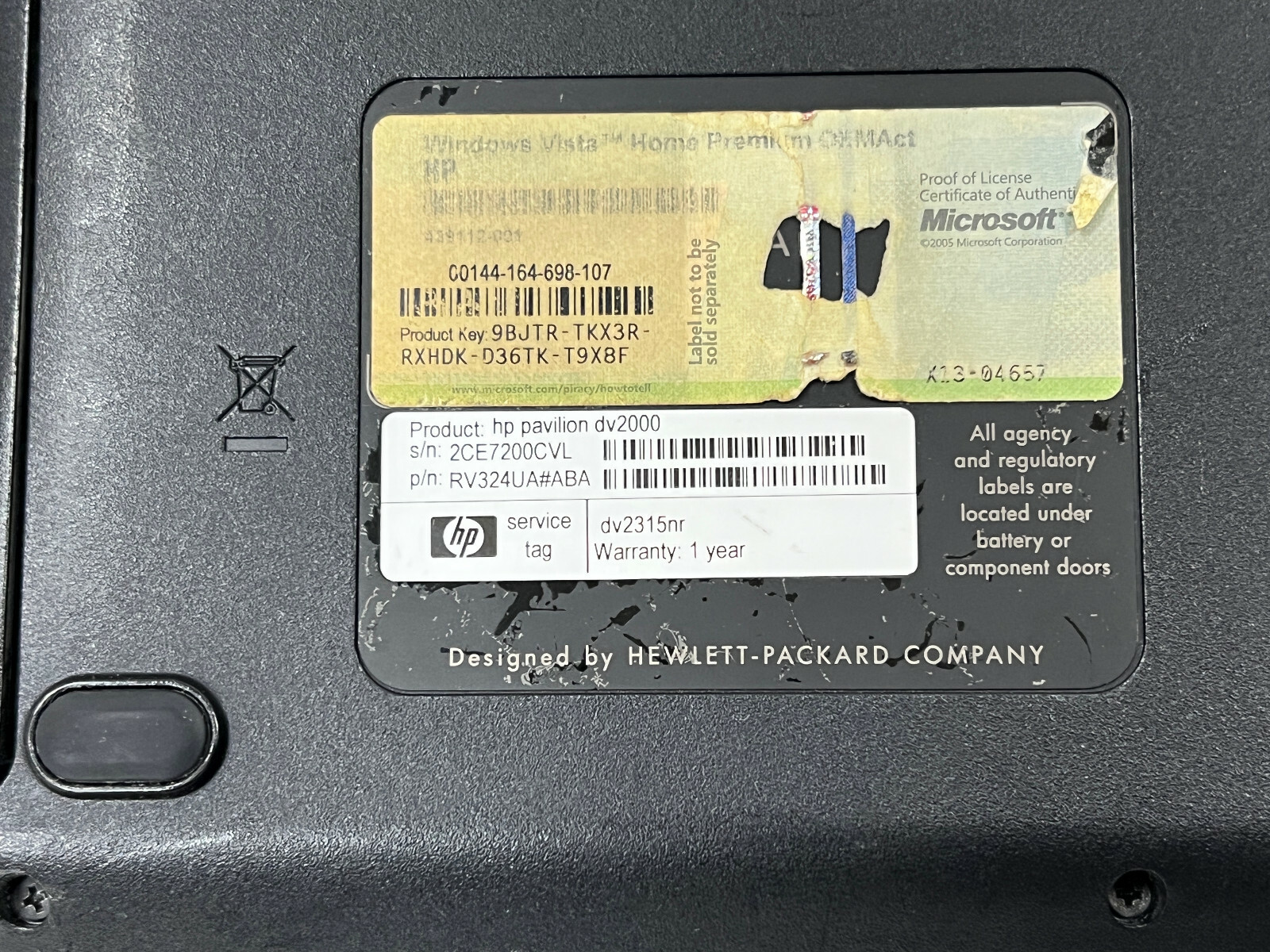 HP Pavilion dv2315nr 14.1″ Laptop for Parts/Repair *Screen Won’t Power On* READ