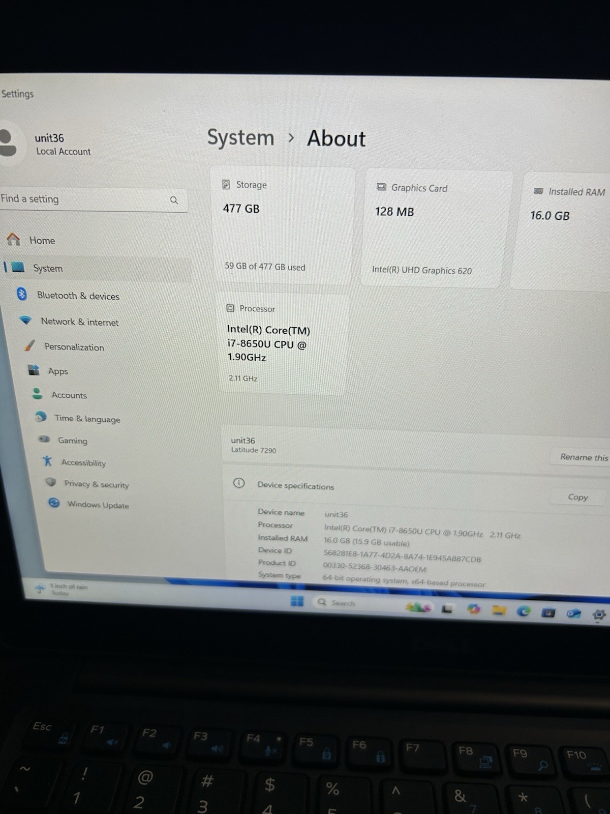 Dell Latitude 7290 Touchscreen i7-8650U 16GB 512GB SSD 12.5″ Win11 Pro Laptop
