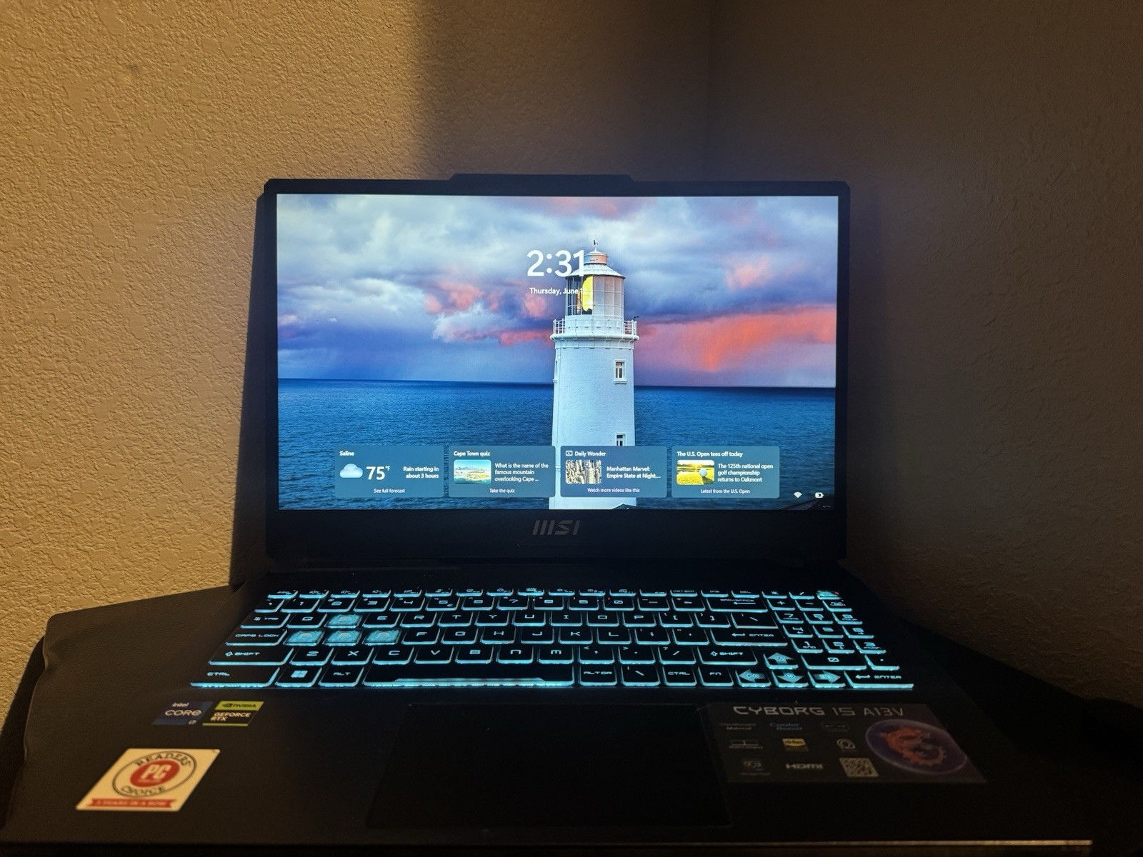 MSI Cyborg 15.6 in (512GB SSD, Intel Core i7 13th, 16 GB) Laptop