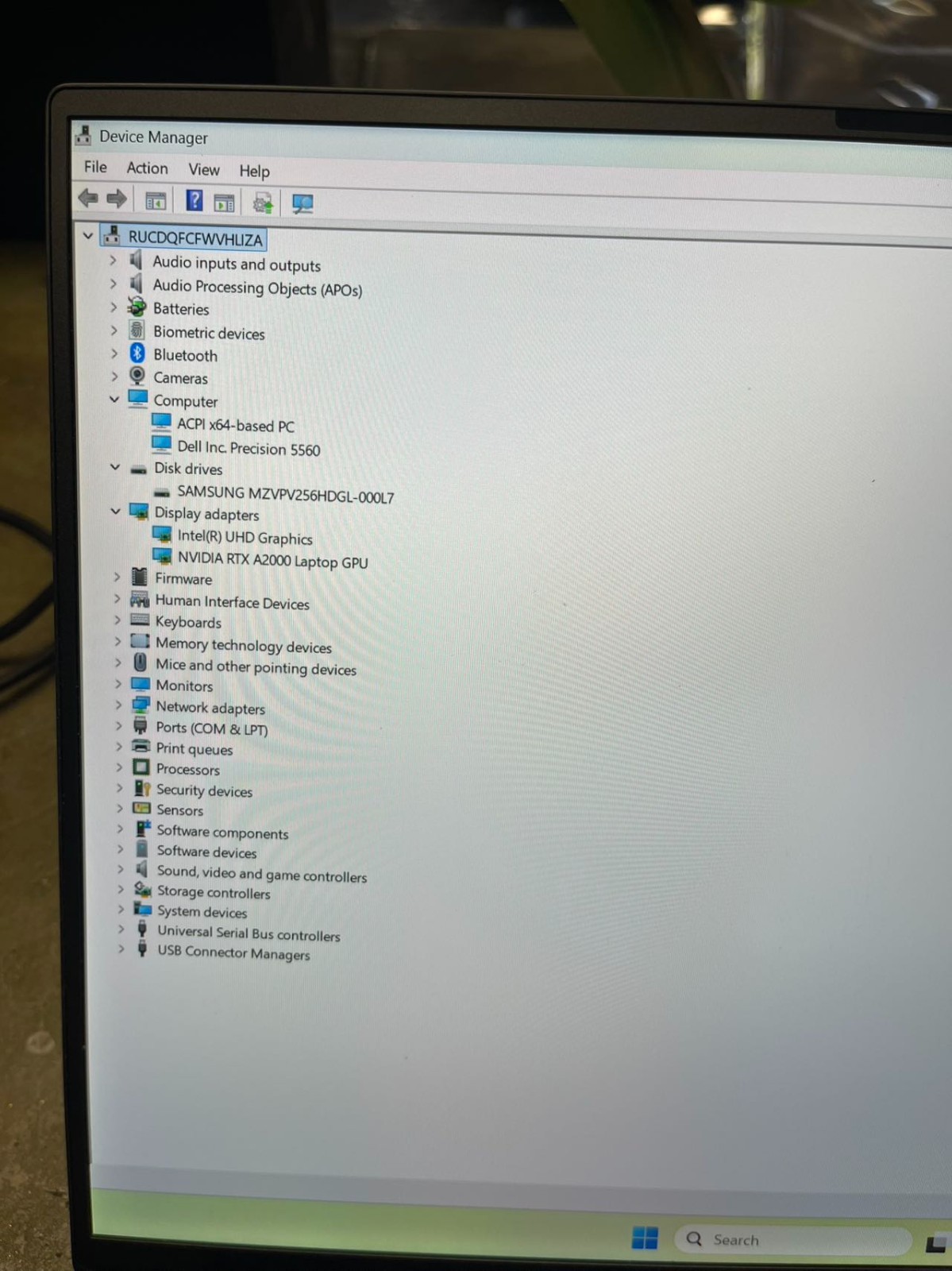 Dell Precision 5560 15.6″ Workstation W-11955M 2.6GH 16GB 256GB NVME RTX A2000 4