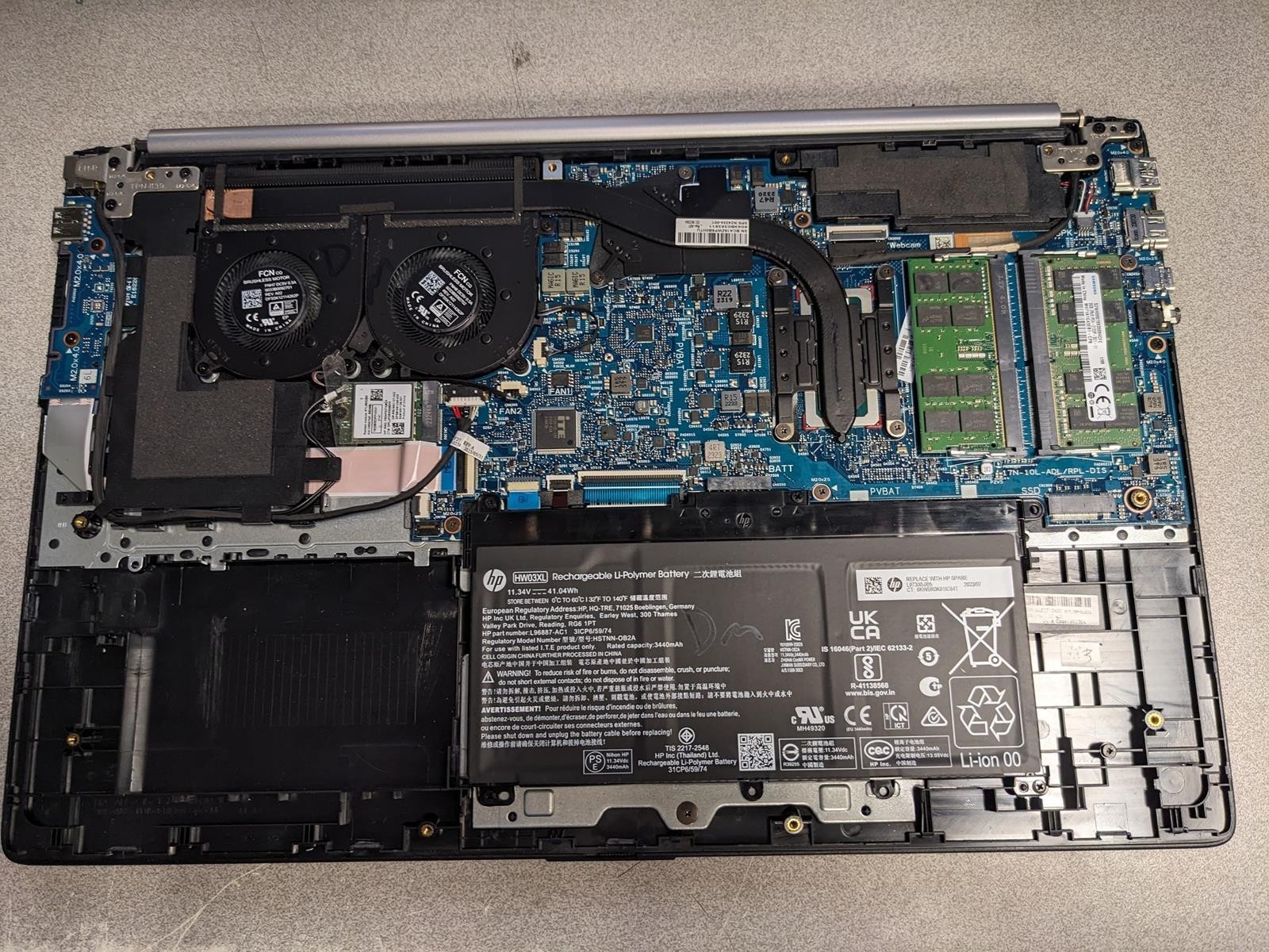 HP 470 G10 i7-1355U @ 1.20GHz, 24GB RAM, NO HDD/OS