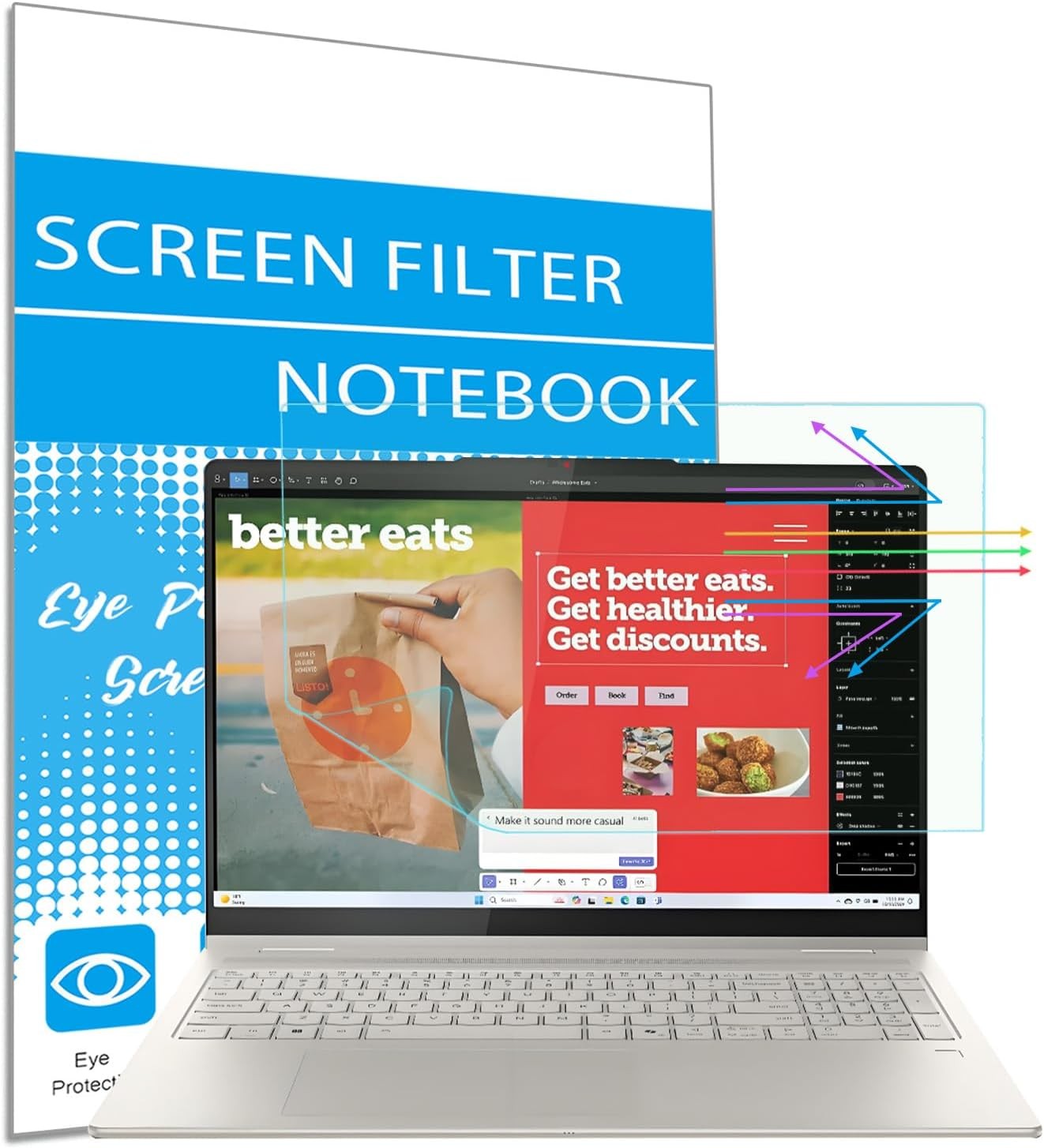 Anti Blue Light Screen Protector for Lenovo Yoga 7 16 Inch/Yoga 7i 16 Inch Lapto