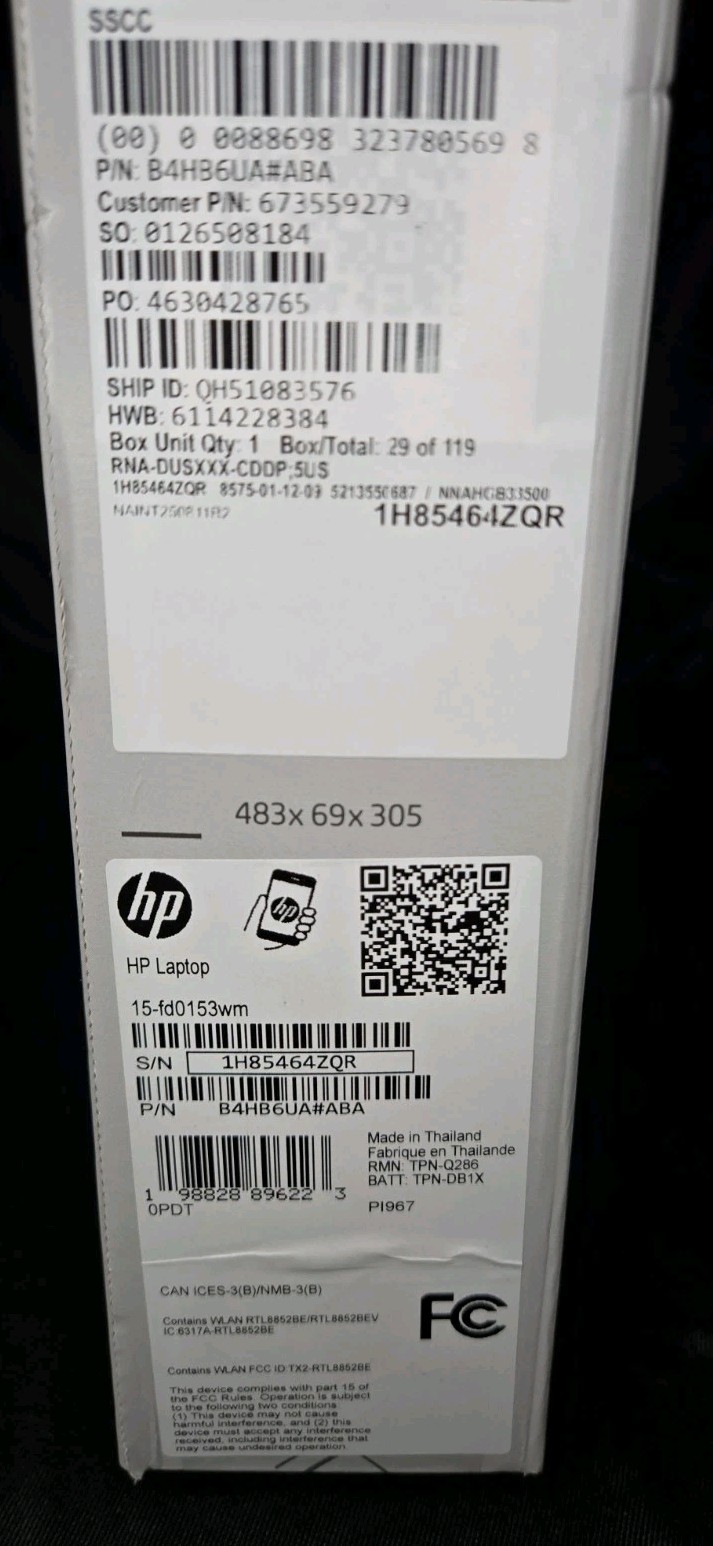HP 15.6 inch Windows 11 Laptop Intel Core i5-1334U 8GB RAM 512GB SSD Natural Sil