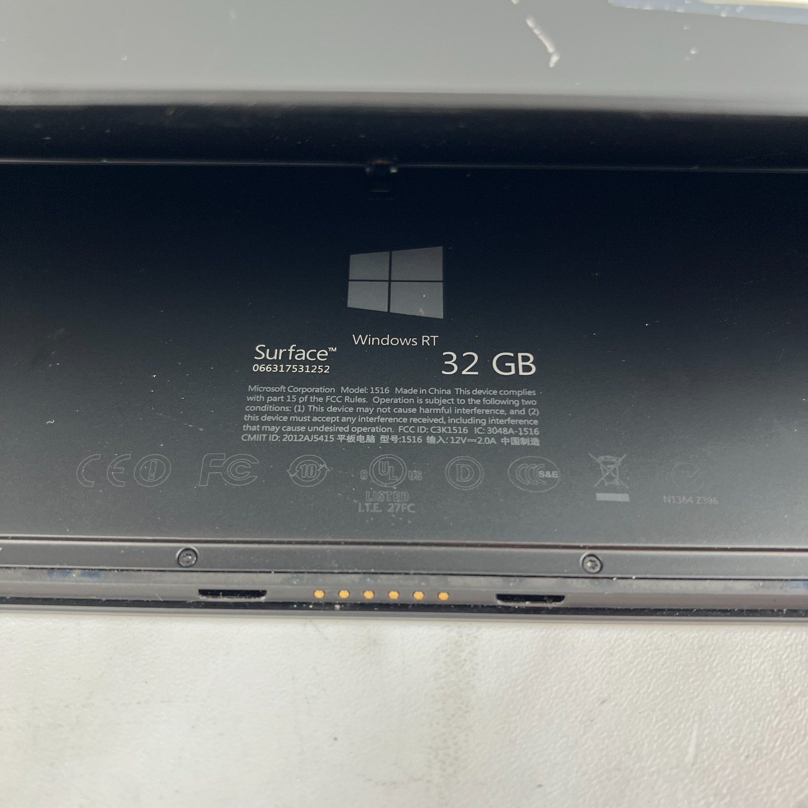 Microsoft Surface RT 1572 Black 32GB Tablet Windows – PARTS