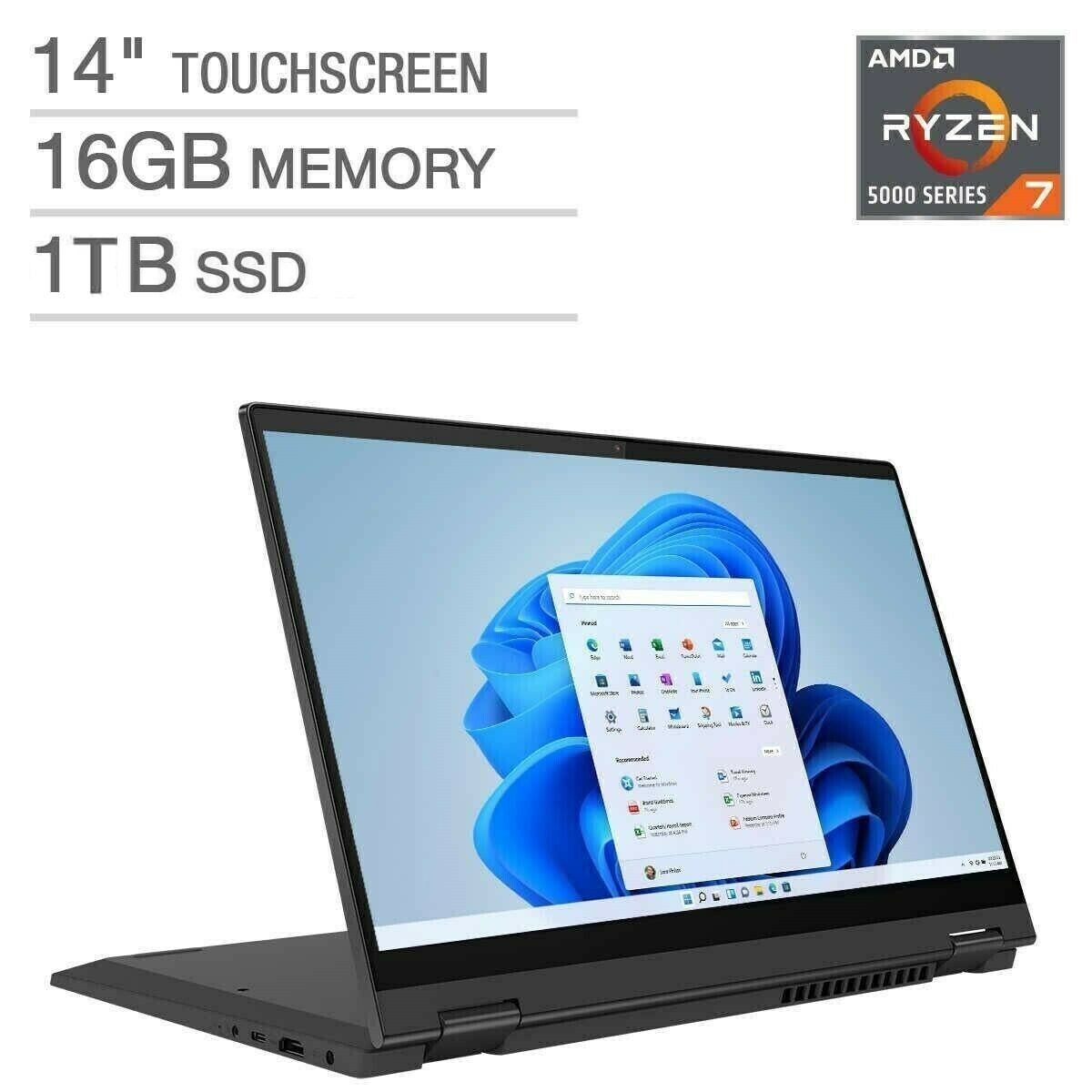 Lenovo IdeaPad Flex 5 14″ Touchscreen 2-in-1 Ryzen 7, 16GB, 1TB Laptop