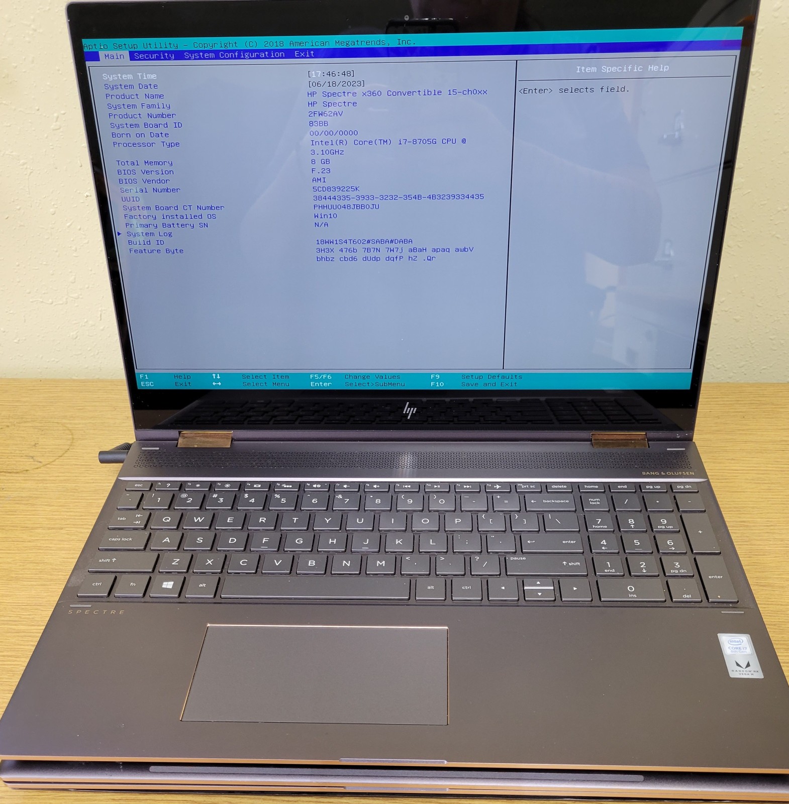 (Lot of 2)HP Spectre X360 i7-8705G 3.10GHz 8GB 4k Radeon Vega M GL No OS/SSD/HDD