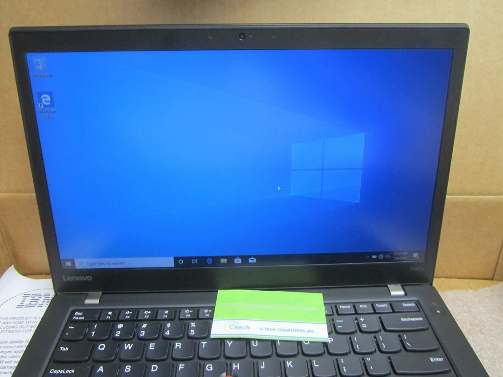 20FAS19400 ThinkPad T460s i5-6300U 8GB 256GB SSD 14″ FHD 1920×1080 Win 10 Pro64