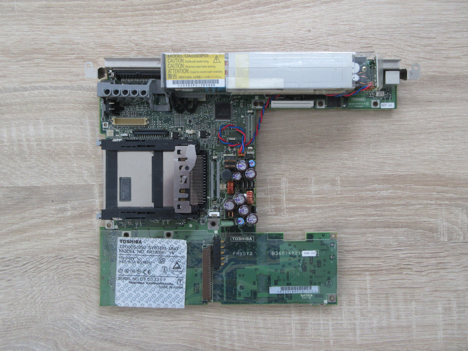 Toshiba T2110CS Spare Part: 486 Motherboard Intel DX4-75Mhz, 4MB + PSU 💯%ig