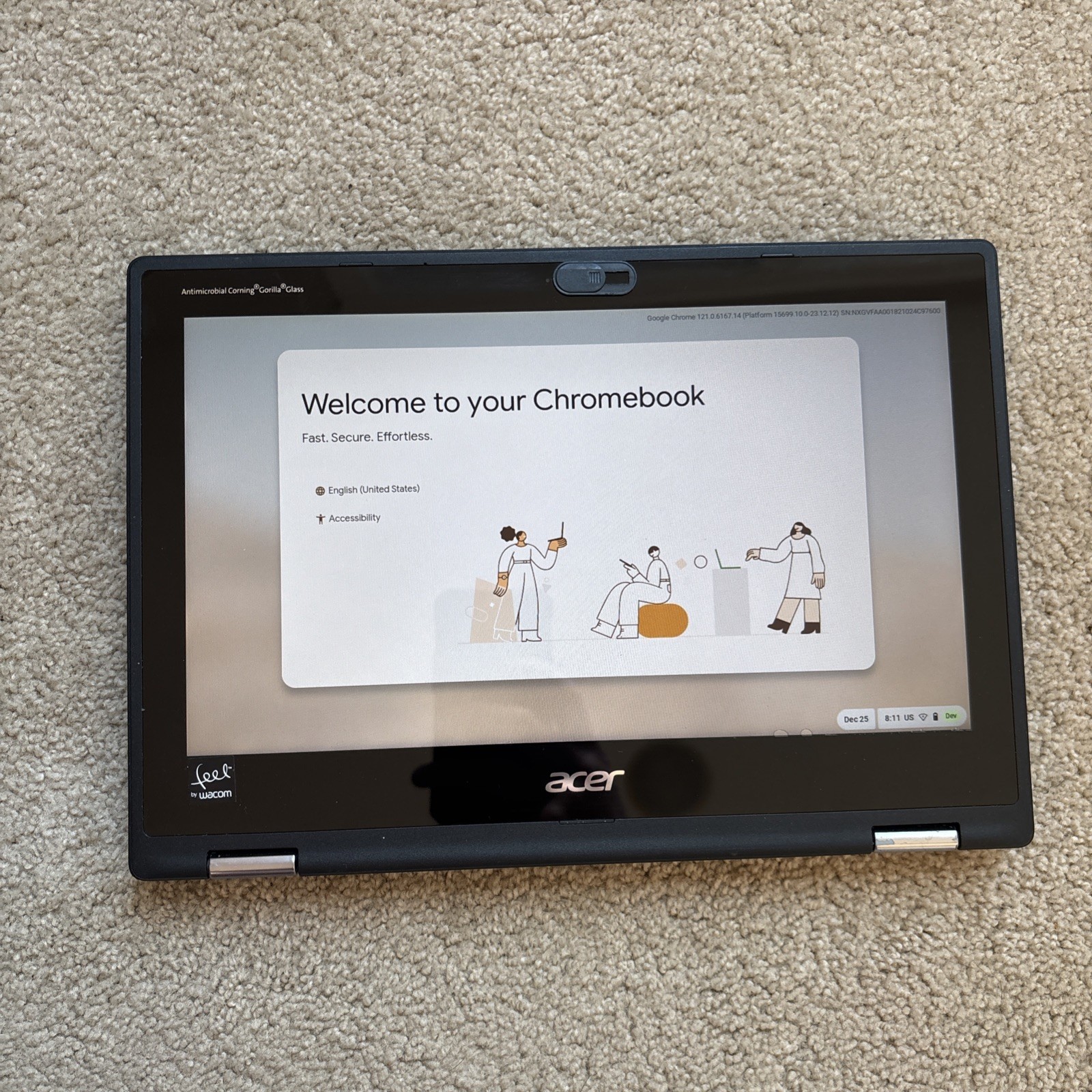 Acer Chromebook Spin 11 CP311-1H-C2DV 11.6″ Celeron 32GB 4GB RAM W/ Travel Case