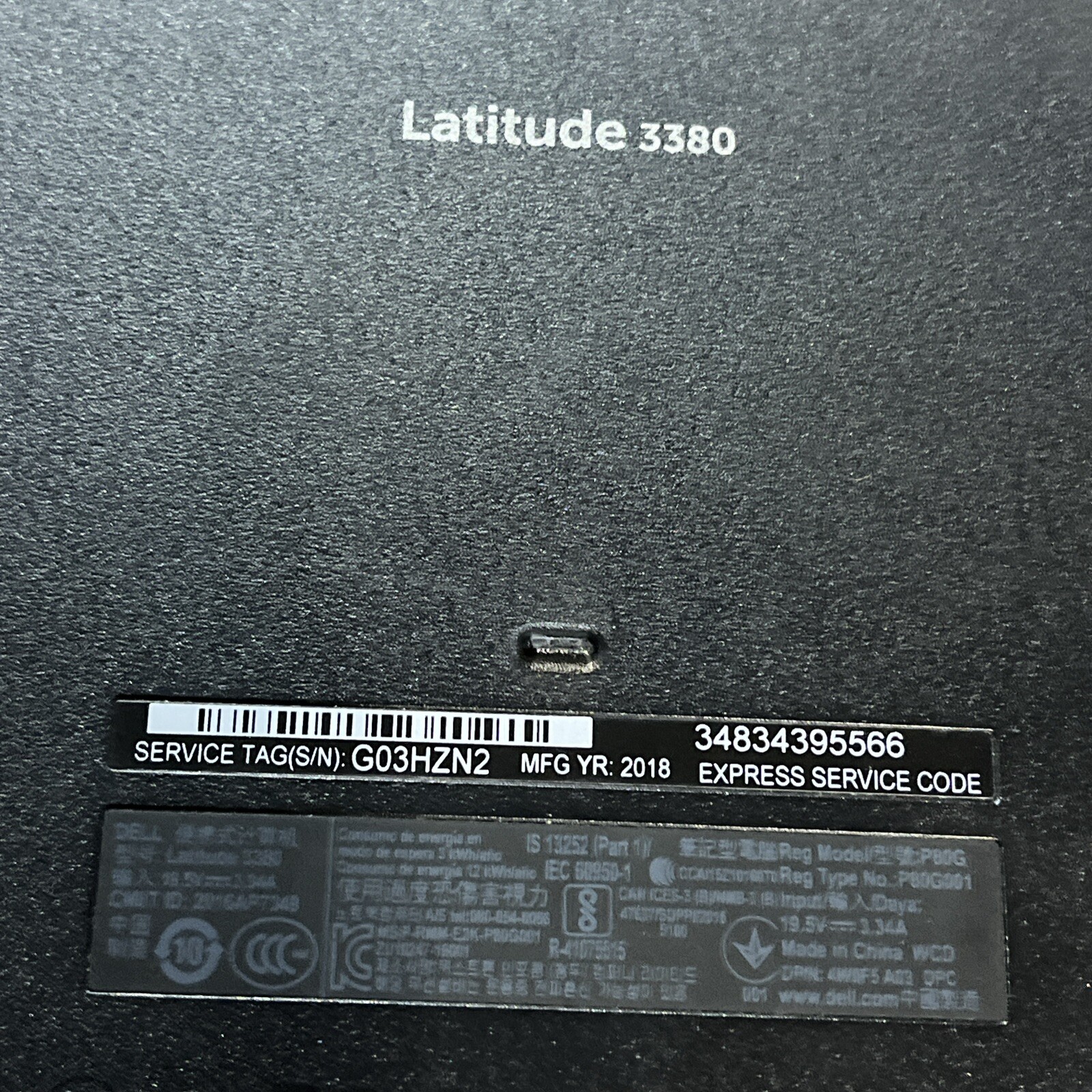 DELL LATITUDE 3380 INTEL CORE I3-6006U 2.00GHZ 8GB RAM NO HD