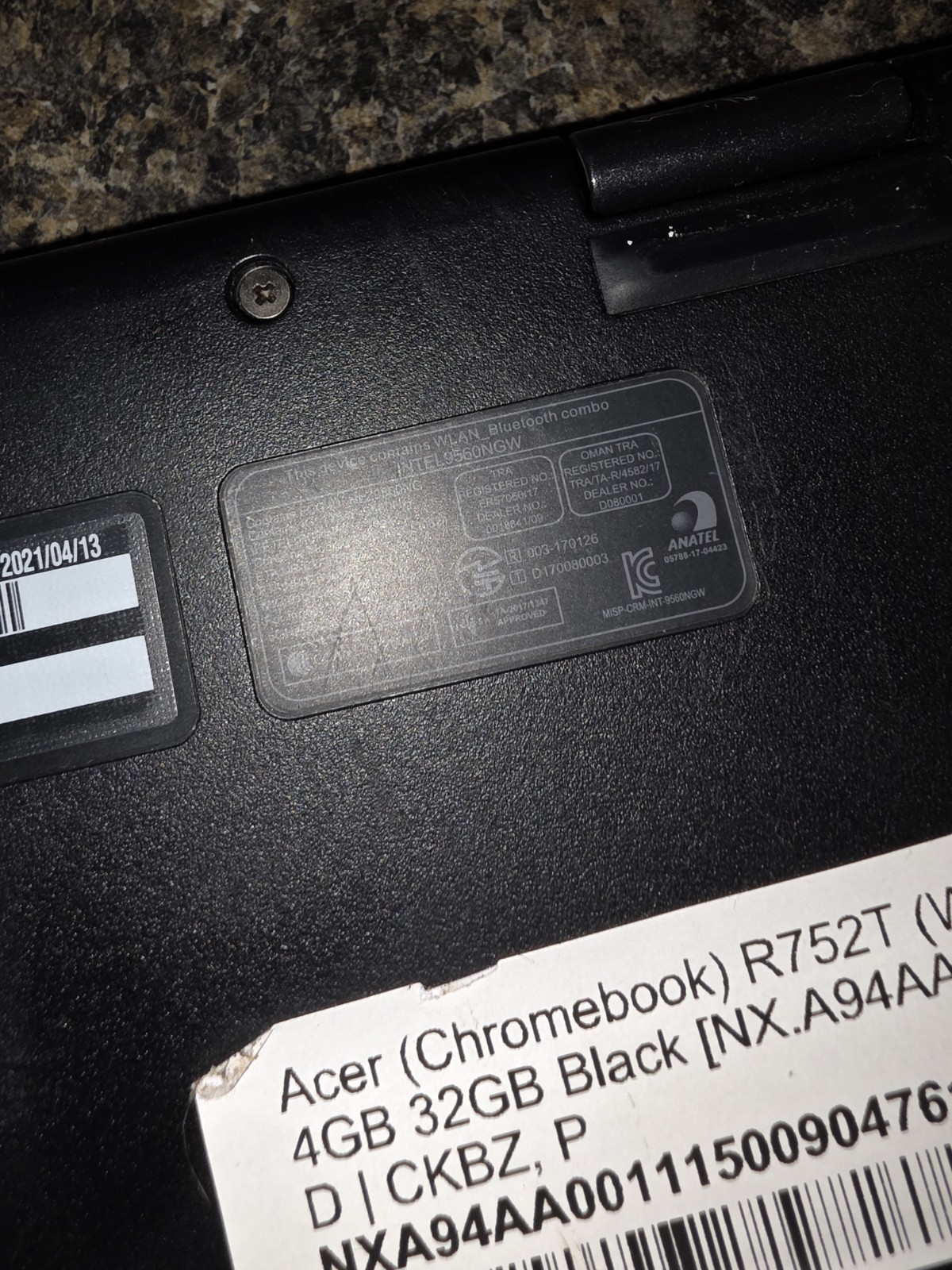 Acer Chromebook Laptop R752T Nx.A94AA.001 32 Gb WiFi 4 Gb Touch Screen 2 In 1