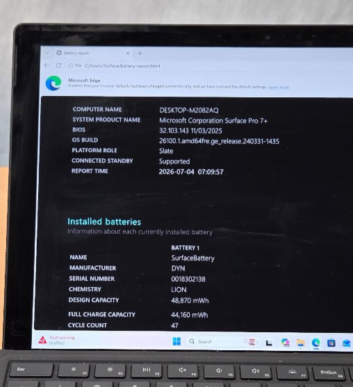 Microsoft Surface Pro 7+ I5-1135G7 8GRAM 256GSSD WIN11P Iris Xe